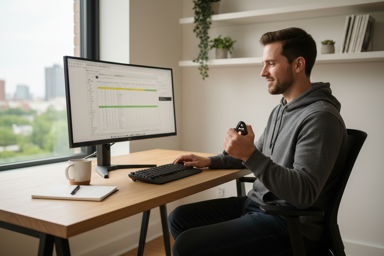 GripMax Trainer am Arbeitsplatz